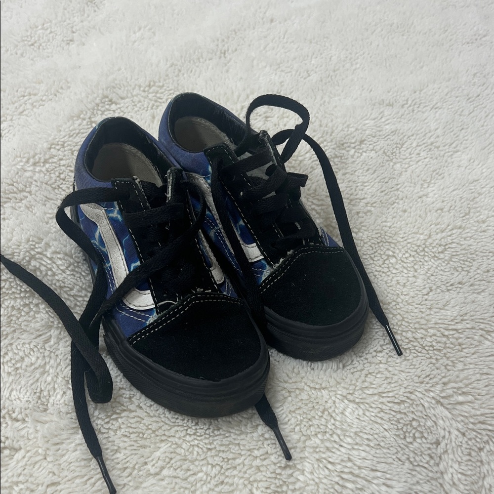 Vans Kids' Black and Blue Sneakers